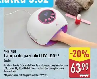 ALDI Lampa do paznokci uv Ambiano oferta