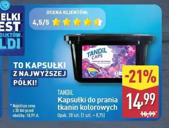 ALDI Kapsułki do prania color Tandil oferta