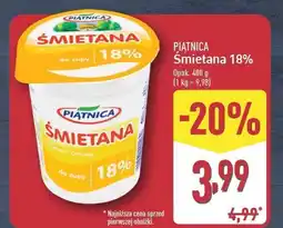 ALDI Śmietana 18% Piątnica oferta