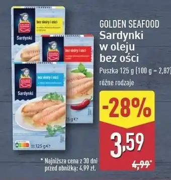 ALDI Sardynki Golden Seafood oferta