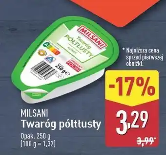 ALDI Twaróg półtłusty Milsani oferta