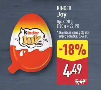 ALDI Jajko z niespodzianką Kinder Joy oferta