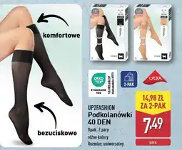 ALDI Podkolanówki damskie 40 den Up2Fashion oferta