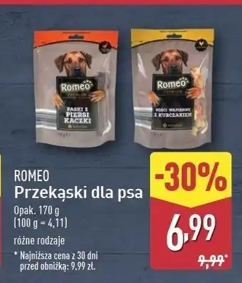 ALDI Przekąska dla psa paski z piersi kaczki Romeo (Karma) oferta