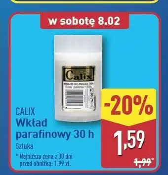 ALDI Wkład parafinowy do znicza 30 h Calix oferta