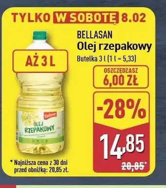 ALDI Olej rzepakowy Bellasan oferta