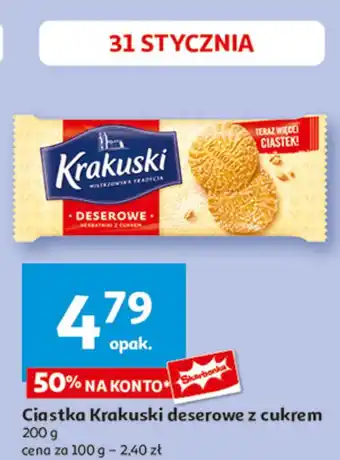 Auchan Ciastka deserowe Krakuski Krakuski bahlsen oferta