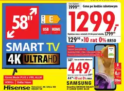 Media Expert Hisense Telewizor 4K Ultra HD 58A6N 58 oferta