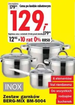 Media Expert INOX Zestaw garnków BERG-MIX BM-5004 oferta