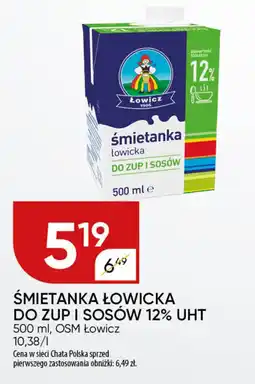 Chata Polska Śmietanka łowicka do zup i sosów 12% UHT OSM Łowicz oferta