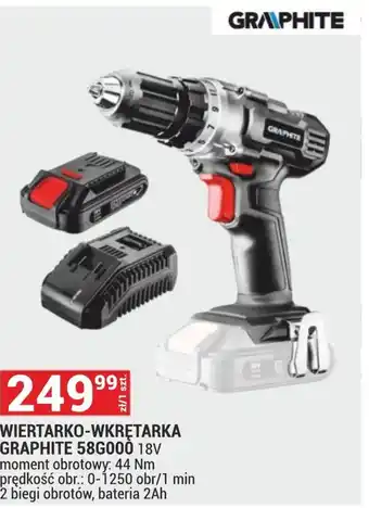 Merkury Market Akumulatorowa wiertarko-wkrętarka Graphite oferta