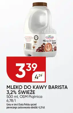 Chata Polska Mleko do kawy barista 3,2% świeże OSM Piątnica oferta