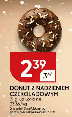 Chata Polska Donut z nadzieniem czekoladowym La Lorraine oferta