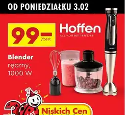 Biedronka Blender ręczny 1000 w z kubkiem Hoffen oferta