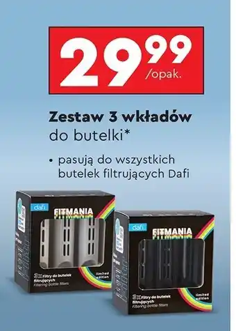 Biedronka Wkłady do butelek fitmania Dafi oferta