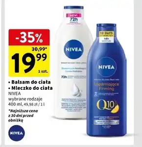 Intermarche Nivea Q10 + Witamina C Ujędrniające mleczko DO Ciała 400 ml oferta