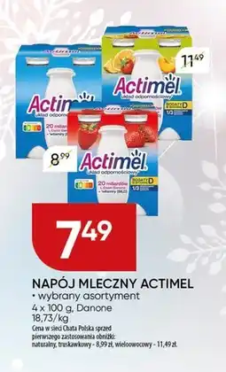 Chata Polska Actimel Napój jogurtowy o smaku truskawkowym 400 g (4 x 100 g) oferta