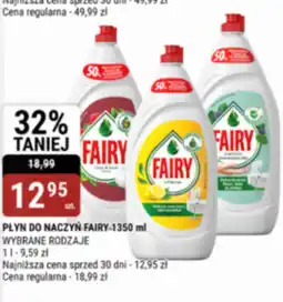 bi1 Fairy Clean & Fresh Jabłko Płyn do mycia naczyń zapewniający lśniąco czyste naczynia 1350ml oferta