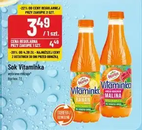 Polomarket Hortex Vitaminka Sok jabłko marchew malina 1 l oferta