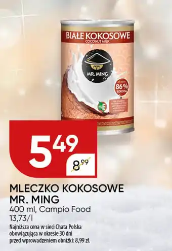 Chata Polska Mleczko kokosowe mr. ming Campio Food oferta