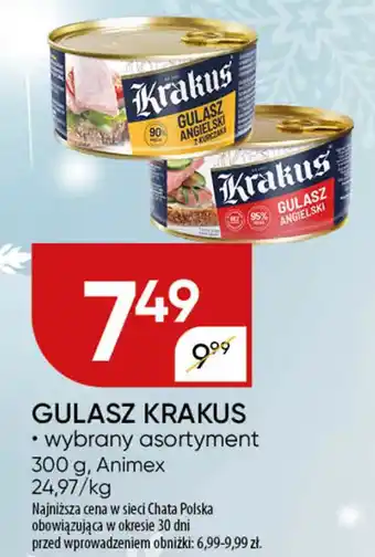 Chata Polska Gulasz krakus Animex oferta