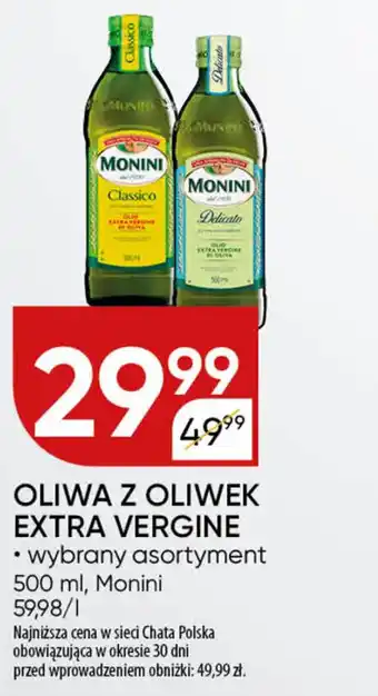 Chata Polska Oliwa z oliwek extra vergine Monini oferta