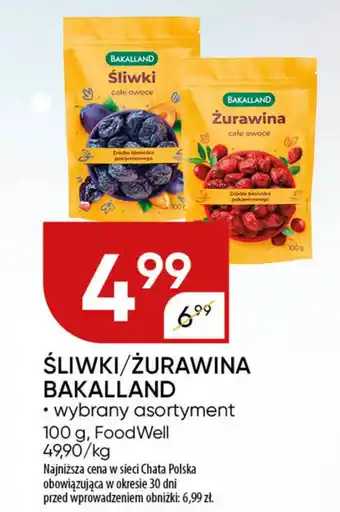 Chata Polska Śliwki/żurawina bakalland Food Well oferta