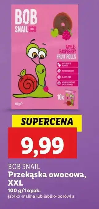 Lidl Przekąska jabłkowo-malinowa Bob snail oferta