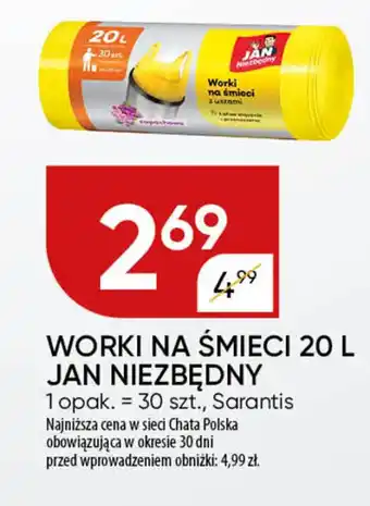 Chata Polska Worki na śmieci jan niezbędny Sarantis oferta