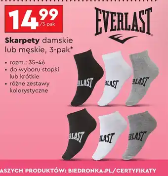 Biedronka Stopki męskie Everlast oferta