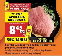 Biedronka Szynka wieprzowa bez kości Kraina mięs oferta