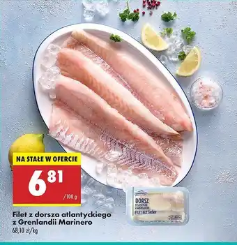 Biedronka Dorsz atlantycki filet z grenlandii Marinero oferta