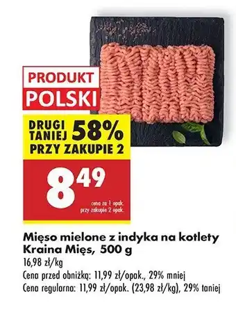 Biedronka Mięso mielone z indyka Kraina mięs oferta