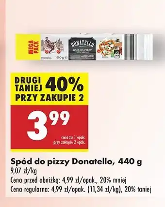 Biedronka Spód do pizzy Donatello pizza oferta