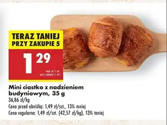 Biedronka Mini ciastko z nadzieniem budyniowym oferta