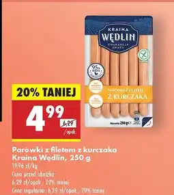 Biedronka Parówki z filetem z kurczaka Kraina wędlin oferta