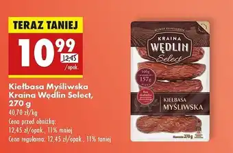 Biedronka Kiełbasa myśliwska Kraina wędlin select oferta