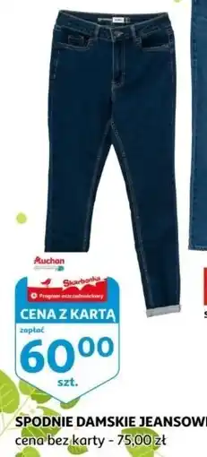 Auchan Spodnie damskie jeans oferta