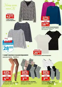 Auchan T-shirt damski z długim rękawem oferta