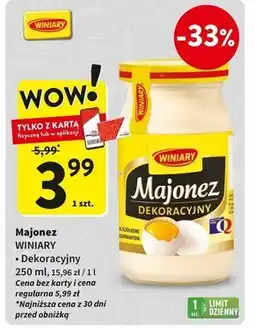 Intermarche Winiary Majonez Dekoracyjny 250 ml oferta