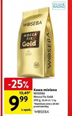 Intermarche Woseba Mocca Fix Gold Kawa palona mielona 250 g oferta