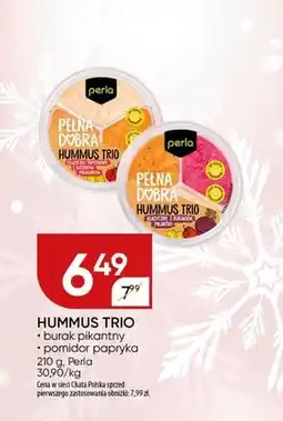 Chata Polska Perla Hummus trio klasyczny paprykowy z suszonym pomidorem 210 g oferta