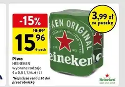 Intermarche Heineken Piwo jasne 4 x 500 ml oferta