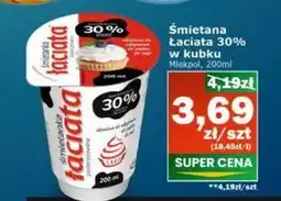 Społem Łaciata Śmietanka pasteryzowana 30 % 200 ml oferta