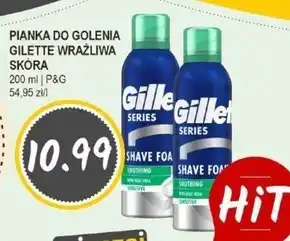 Słoneczko Gillette Series Łagodząca pianka do golenia z aloesem, 200 ml oferta