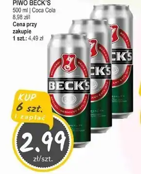 Słoneczko Beck's Piwo jasne 500 ml oferta