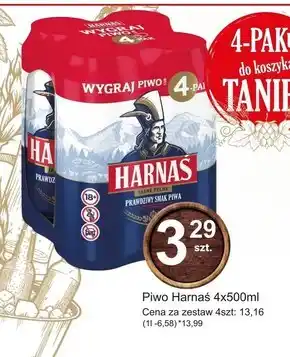 Hitpol Harnaś Piwo jasne pełne 4 x 500 ml oferta