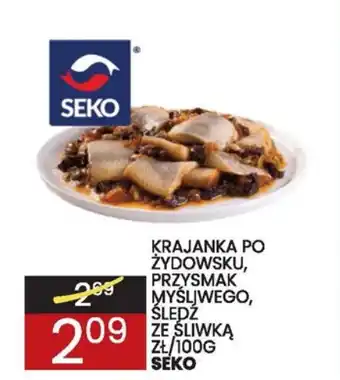 Wafelek Krajanka po żydowsku, przysmak myśliwego, śledź ze śliwką seko oferta