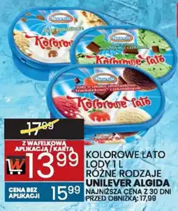 Wafelek Kolorowe lato lody unilever algida oferta