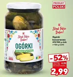 Kaufland Ogórki konserwowe K-Classic Stąd Takie Dobre! oferta